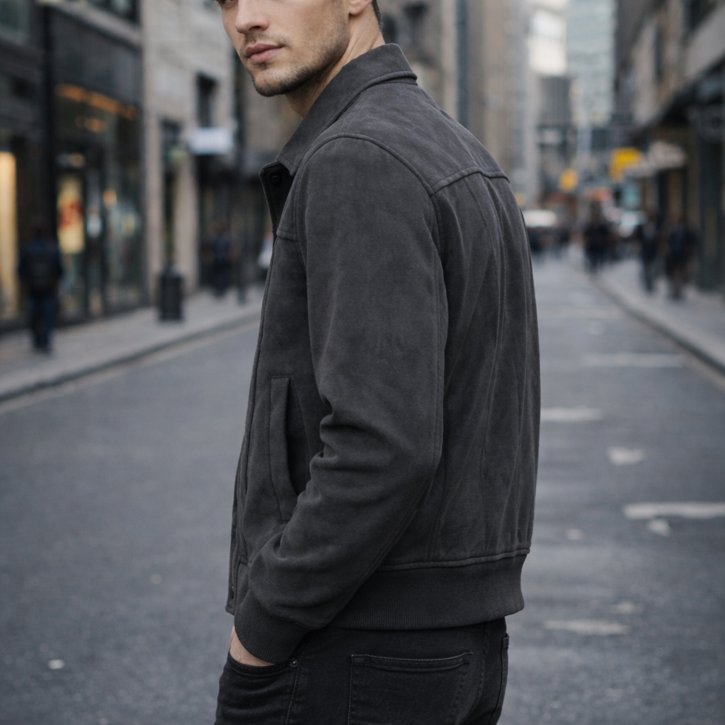 Giacca Uomo Effetto Scamosciato Urban Fit