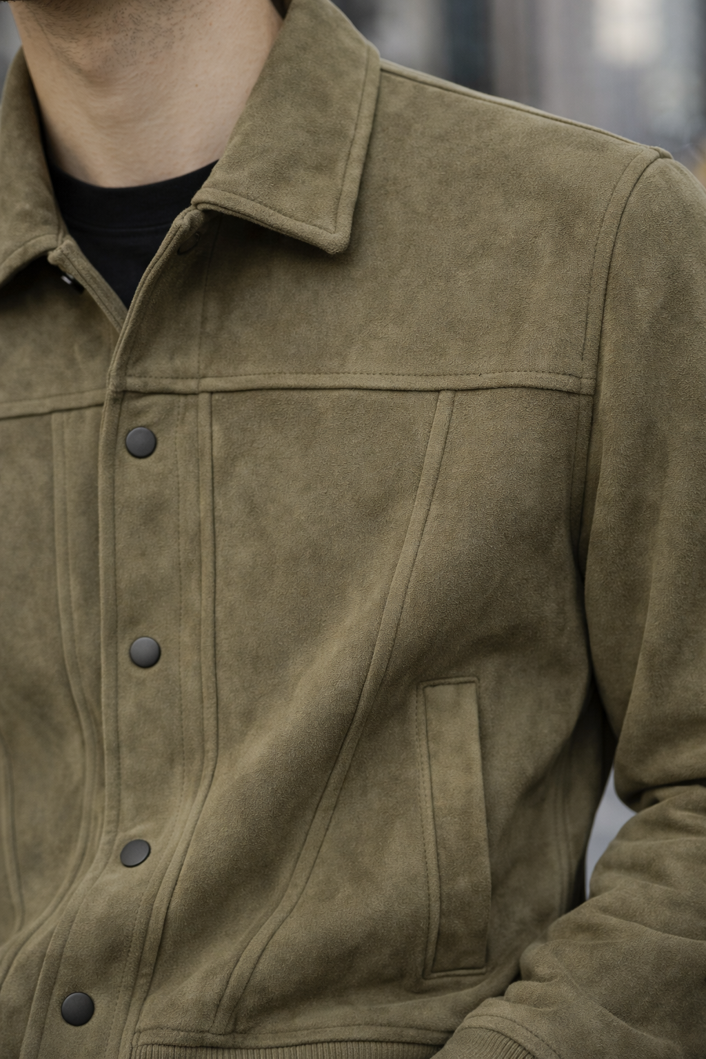 Giacca Uomo Effetto Scamosciato Urban Fit