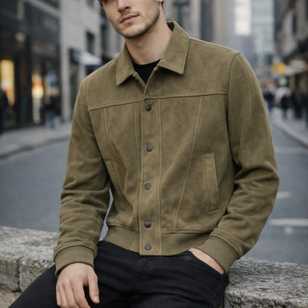 Giacca Uomo Effetto Scamosciato Urban Fit