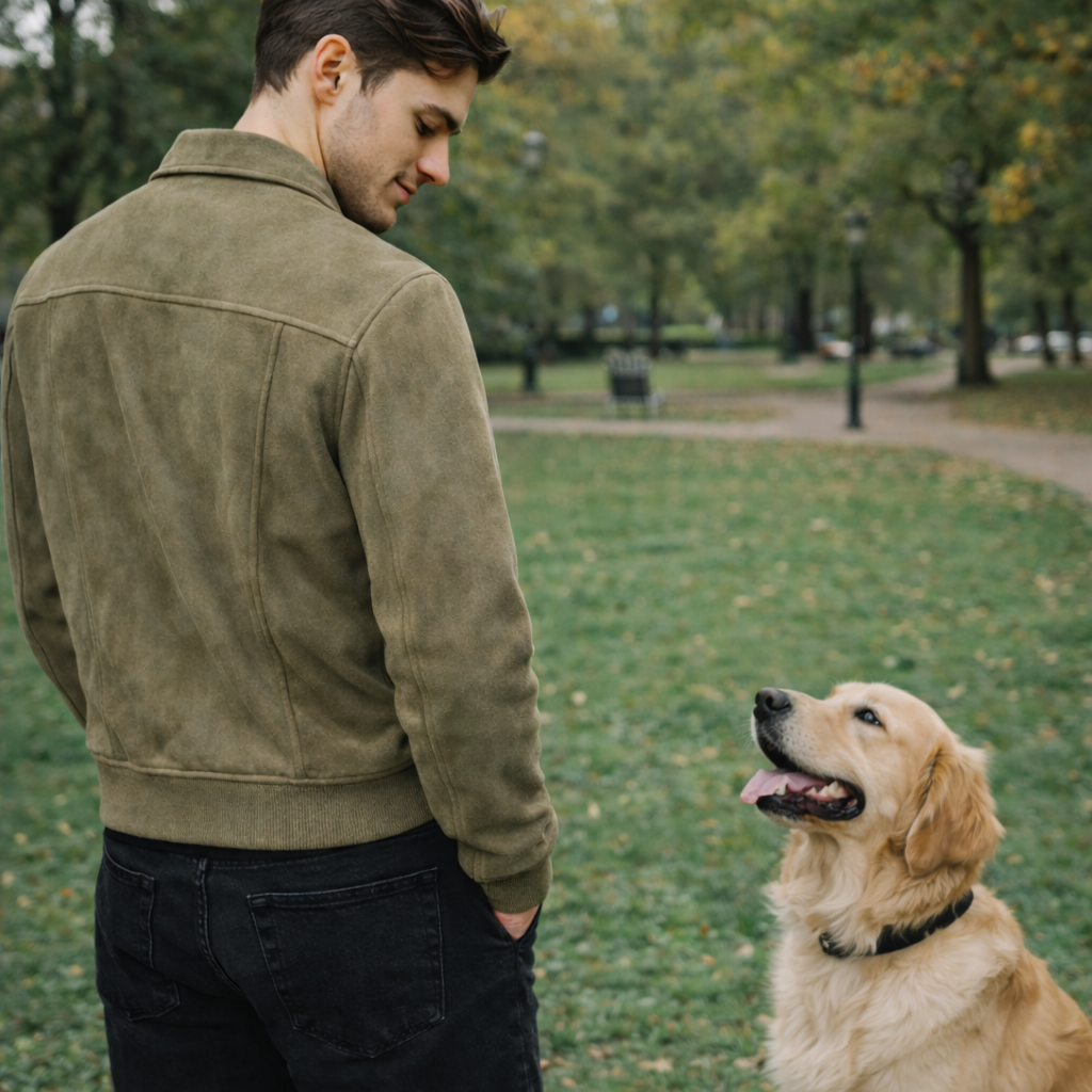 Giacca Uomo Effetto Scamosciato Urban Fit