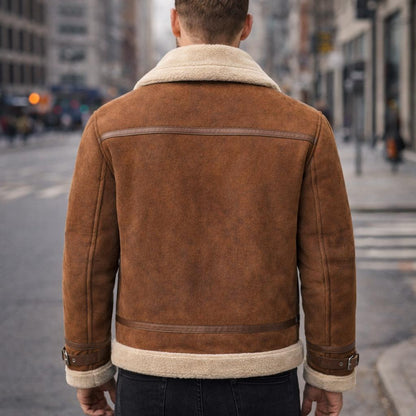 Giubbotto Aviatore in Eco-Pelle con Interno in Sherpa – Stile Premium Invernale