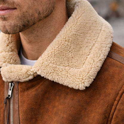 Giubbotto Aviatore in Eco-Pelle con Interno in Sherpa – Stile Premium Invernale