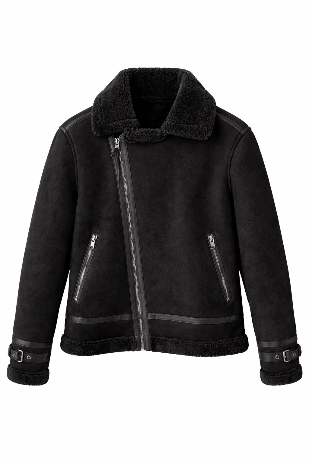 Giubbotto Aviatore in Eco-Pelle con Interno in Sherpa – Stile Premium Invernale