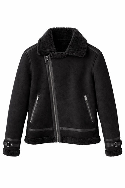 Giubbotto Aviatore in Eco-Pelle con Interno in Sherpa – Stile Premium Invernale