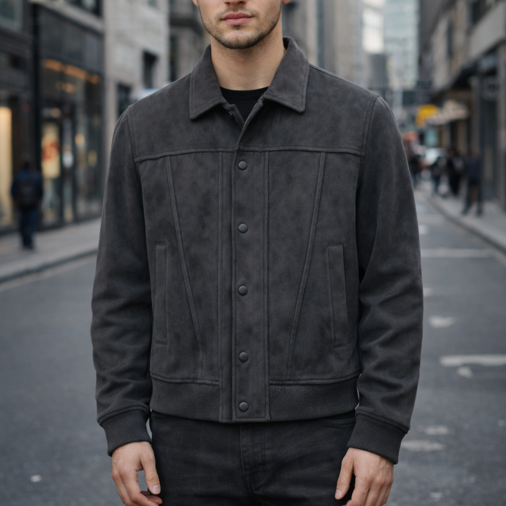 Giacca Uomo Effetto Scamosciato Urban Fit